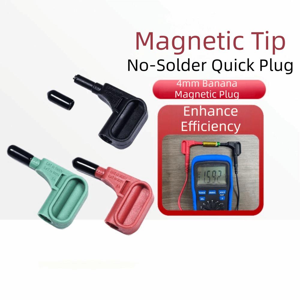Solderless Design Magnetic Test Probe Red Black Green Magnet Probe Multimeter Probe Megohmmeters