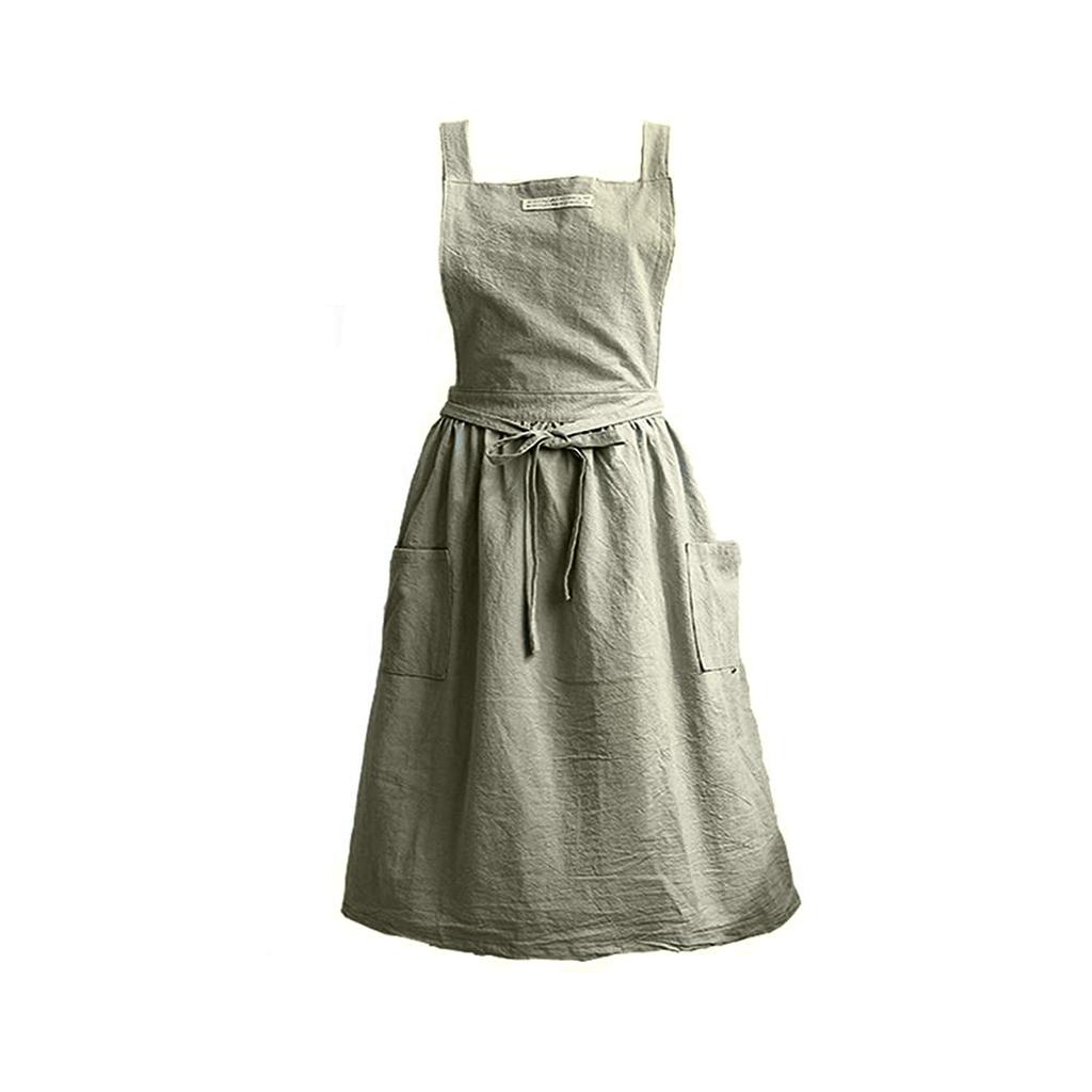 Soft Cotton Kitchen Cooking Apron With Cross Back For Cooking Catering Work Commercial Restaurant The Size Can Be Customized