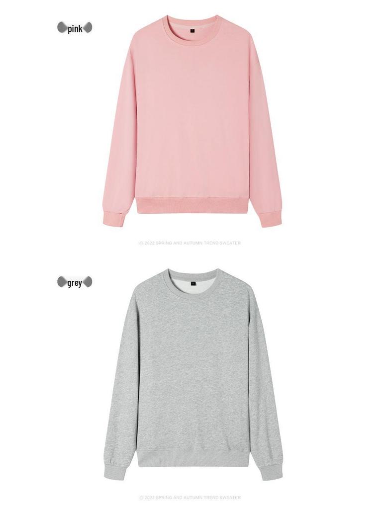 Sweat à capuche à manches longues et col rond en tissu éponge pour homme - Printemps/Automne 2024
