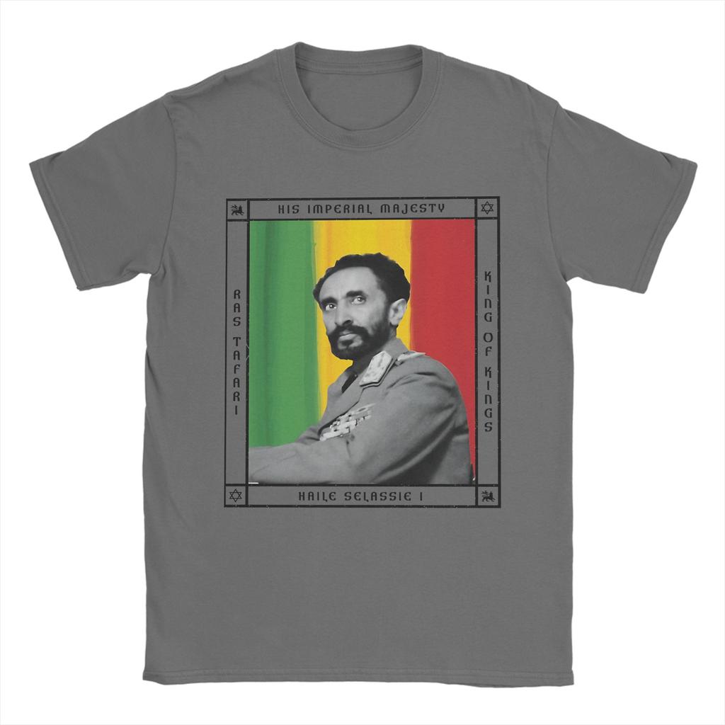Fantastische Haile Selassie I. König der Könige Unisex T-Shirts mit Rundhalsausschnitt Kurzarm-T-Shirts Kleidung