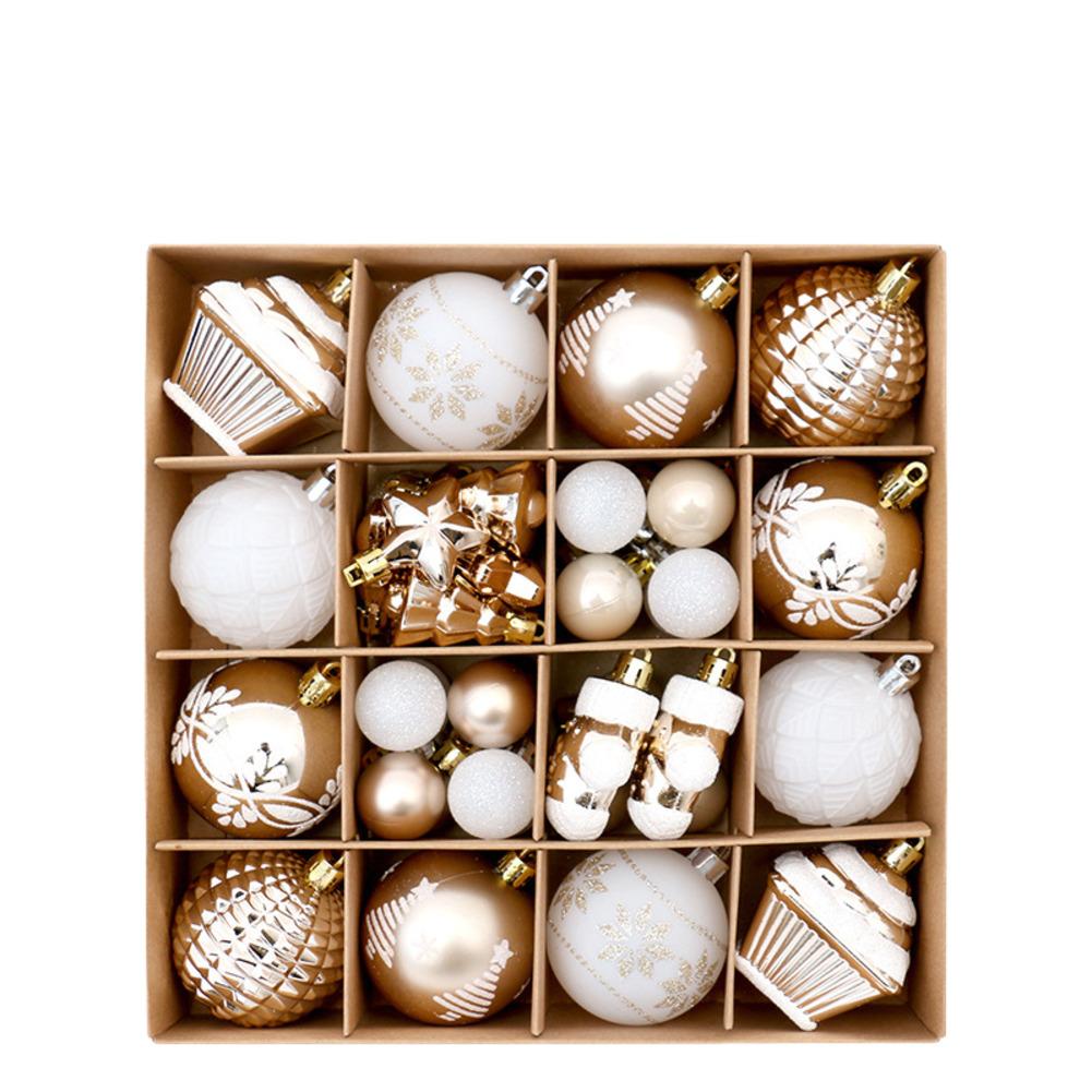 42 PCS Plastic Christmas Ball Ornaments Set for Tree Decoration Shatterproof and Lightweight for Holiday Celebration Use