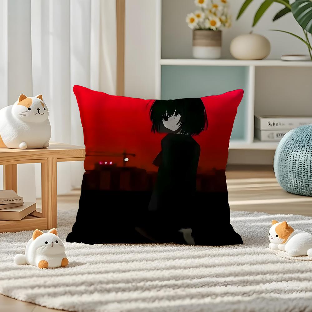 Anime A-Another Pillow Case Silky Elegant Comfort Sofa Bed Invisible Zipper