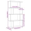 Room Divider Bookshelf with 4 Shelves Sonoma Oak Finish 70 X 24 X 129 Cm