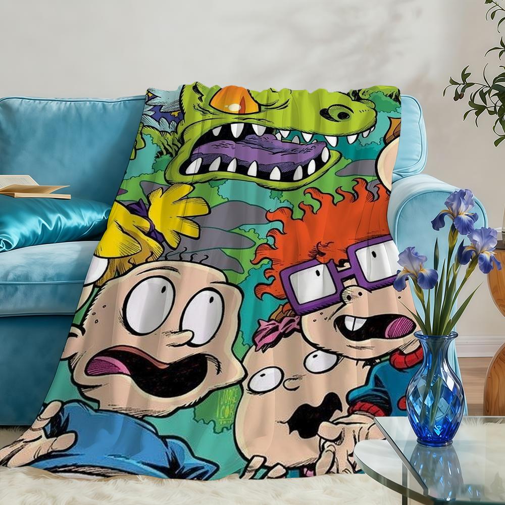 R-RugratS-ES Cartoon TV Blanket Throw Super Cosy Plush Living Room Sofa Couch Childish Birthday Gifts