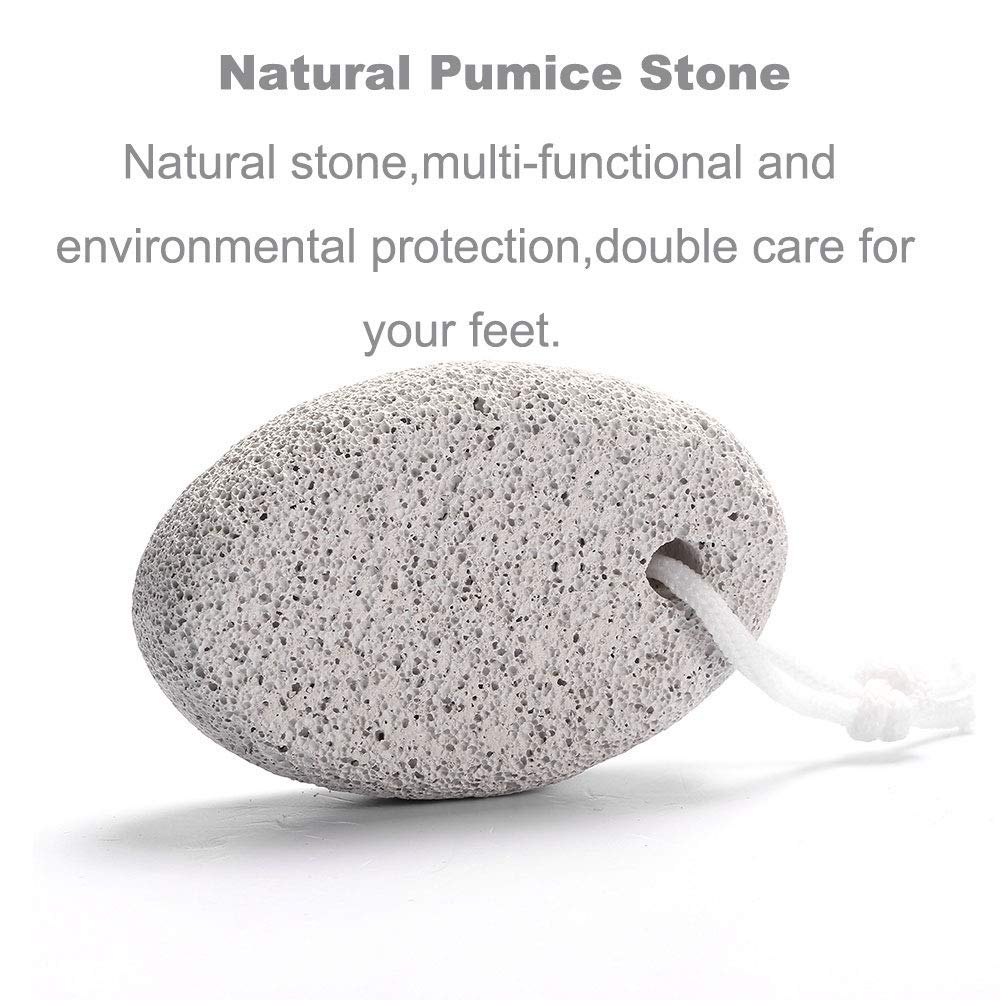 Pumice Stone 2 Pcs, Natural Lave Pumice Stone for Feet/Hand, Small Callus Remover/Foot Scrubber Stone for Men/Women - Multicolor (owal)
