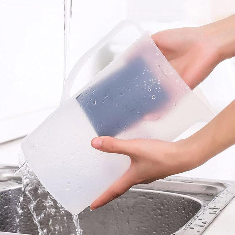 2L Nordic Blue Cool Wasserflasche aus verdicktem Kunststoff mit großer Kapazität für Zuhause und Wohnzimmer, cooler weißer Wassertopf -1 STK