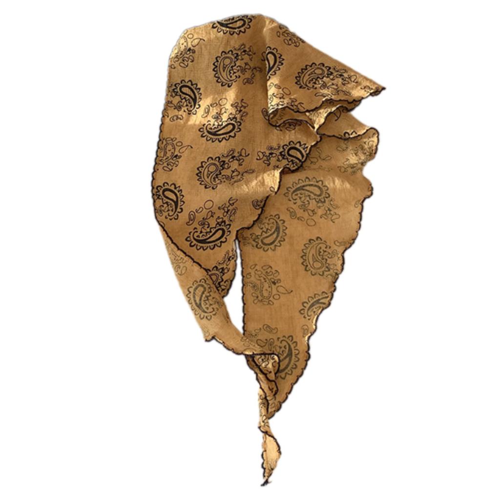 Multiuse Flower Print Headscarf Thin Headwrap Photo Bandana for Women Fashionable Head Covers for Spring Music Festival