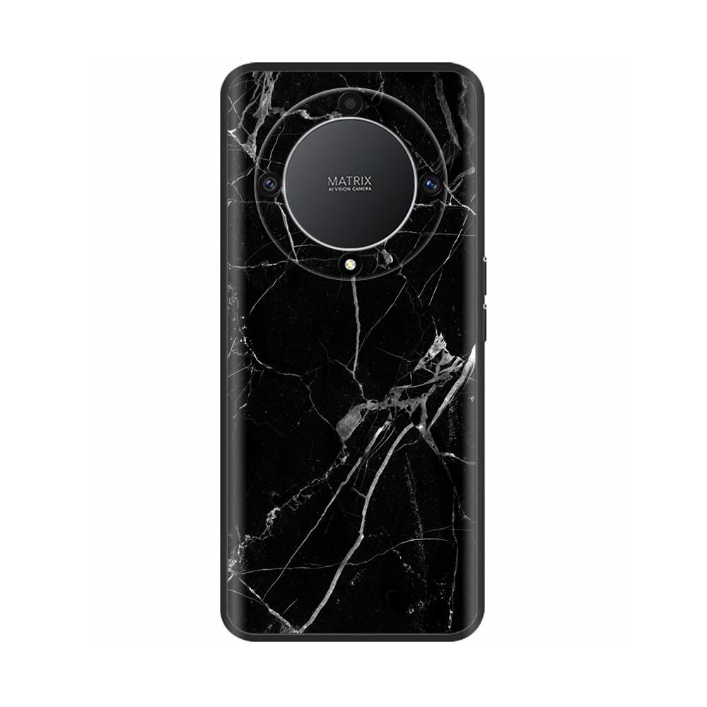 For Honor Magic 6 Lite Case Magic6 Lite Liquid Silicone Soft TPU Back Bumper Skull Marble Print Fundas For Honor Magic 6 Lite 5G