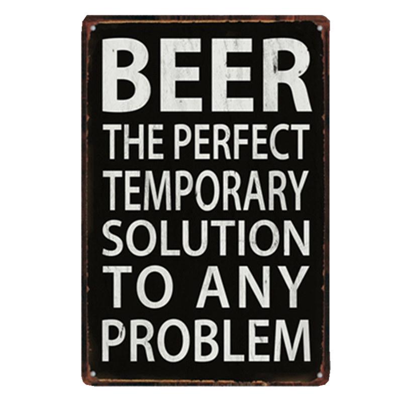 Poster Beer Signs Vintage Plaque Bar Decoration Metal Plates For Wall Shabby Chic Home Decor 20x30 Cm