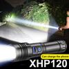 XHP120, cea mai puternică lanternă cu LED, lanternă de mare putere, reîncărcabilă, impermeabilă, tactică, lampă de camping cu usb 18650