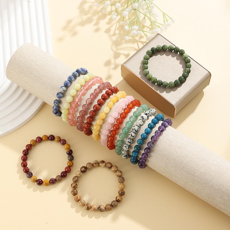 8mm Natural Stone Bracelet: Amethyst, Tiger's Eye, and Agate Jewelry
