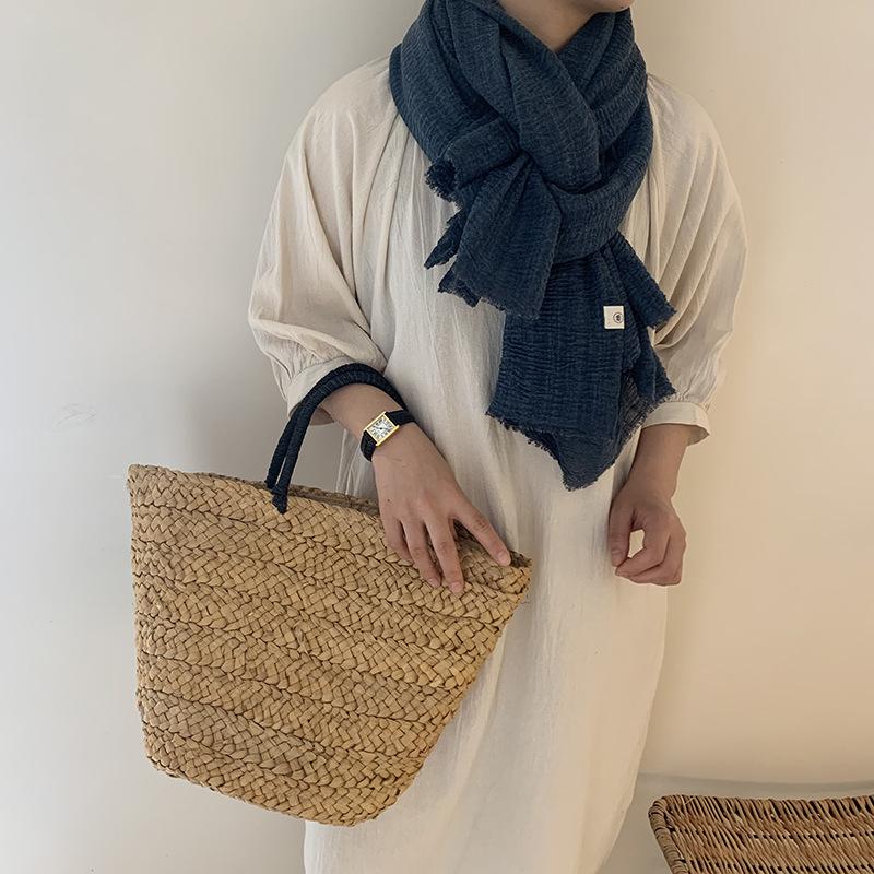 

Осенне-зимние хлопково-льняные женские шарфы однотонные шали дорожные шарфы для защиты от солнца 180*85cm