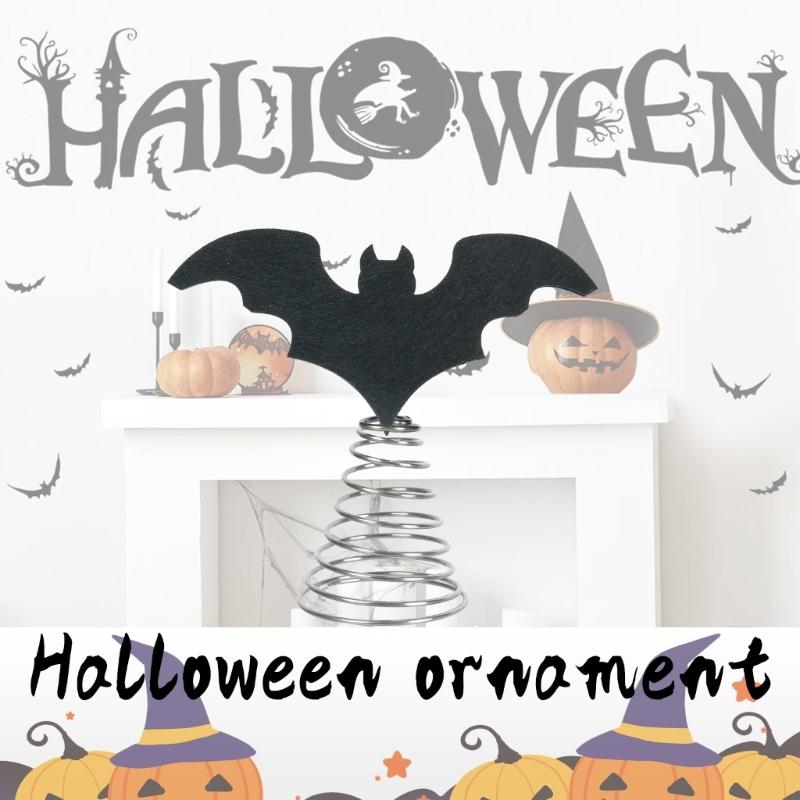 Bat Ornaments Halloween Party Supplies Halloween Bat Tree Toppers Easy Setup For Home Store Displays Decorations