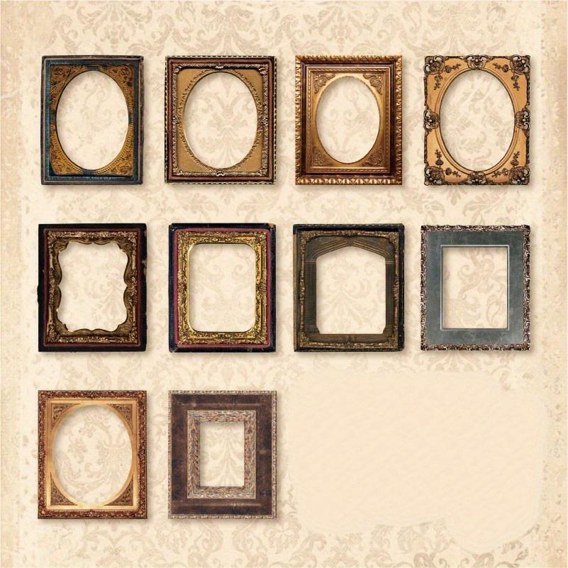 Vintage Romantic Photo Frame Hollow Out Border Material DIY Scrapbooking Base Collage Diary Photo Album Gift Decoration