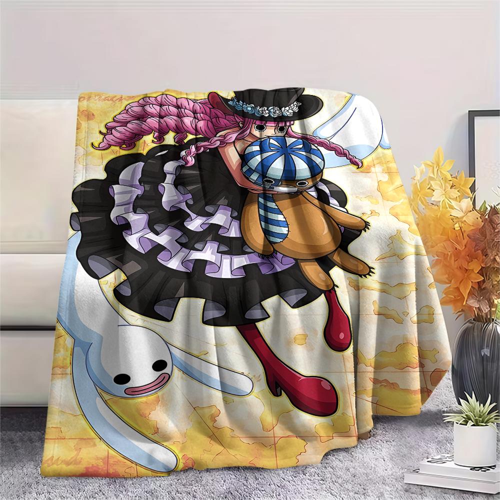 One Piece Character Print Flannel Blanket,High Quality Comfortable for All Seasons,Home Decor,Warmth and Comfort,Perfect for Christmas Gifts
