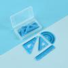4Pcs/Set Dollhouse Simulation Learning Ruler Model Toy Mini Plastic Rulers Set Square Learning Props Children'S Learning Gifts