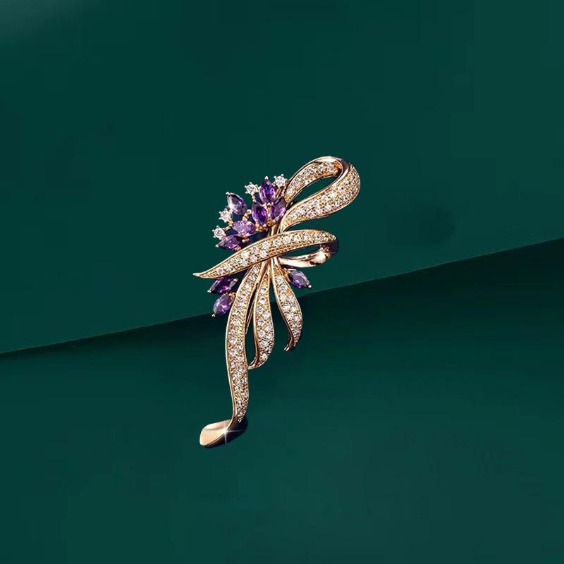 Butterfly Brooch Women'S High-End Sense Niche High-End Pin Temperament Fixed Clothes Suit Pearl Jewelry