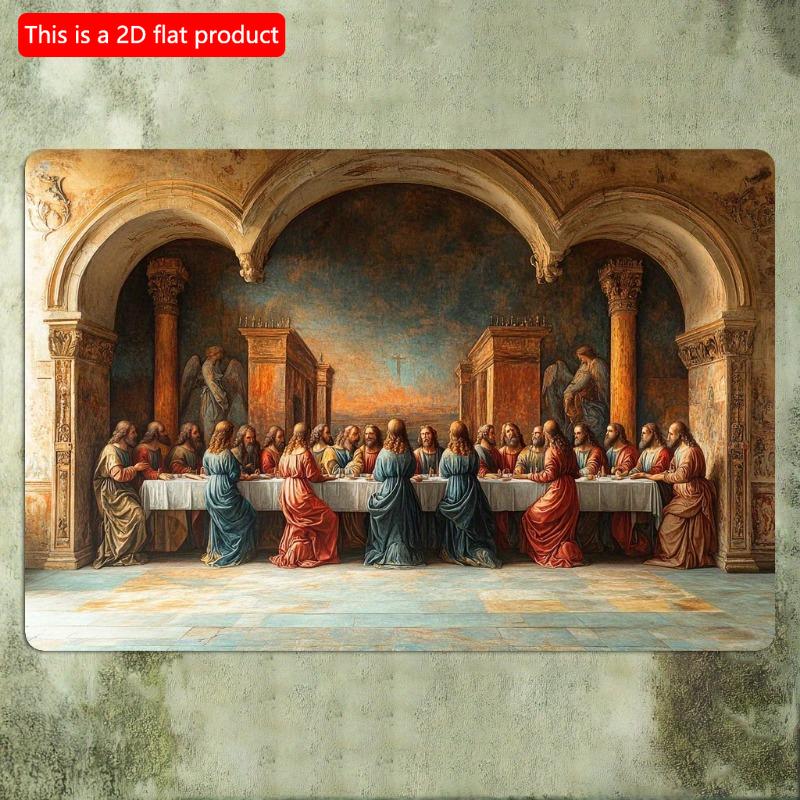 

2d Flat 30*20m, Christian inspired Wooden Sign, The Last Supper, Great for Spiritual Home Decor, Wooden Material, for Home, Kitchen, Garden, Bedroom. 30*20cm