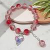 2026 Iridescent Butterfly Bracelet - Colorful 10mm Beads, Color-block Design, Cross-border Gift