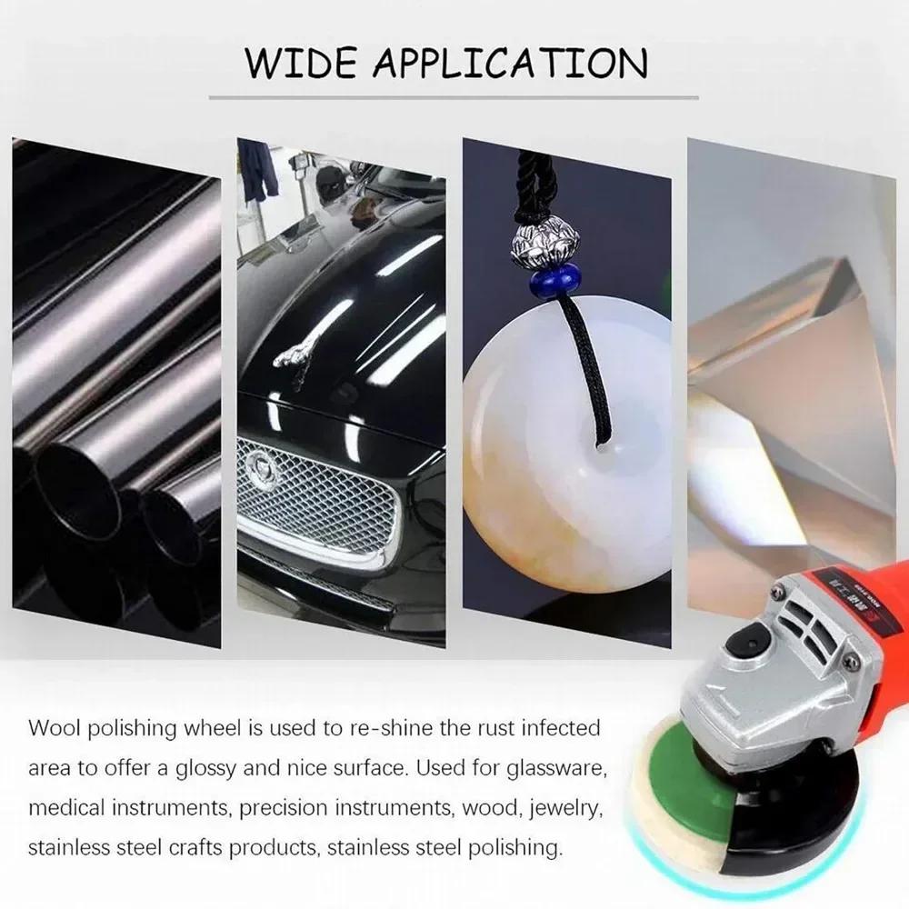 Polishing Wheels Polishing Pad 1/2/3/4PCS Grinding Disc Angle Grinder Accessories Angle Grinder WheelFelt Polishing Disc