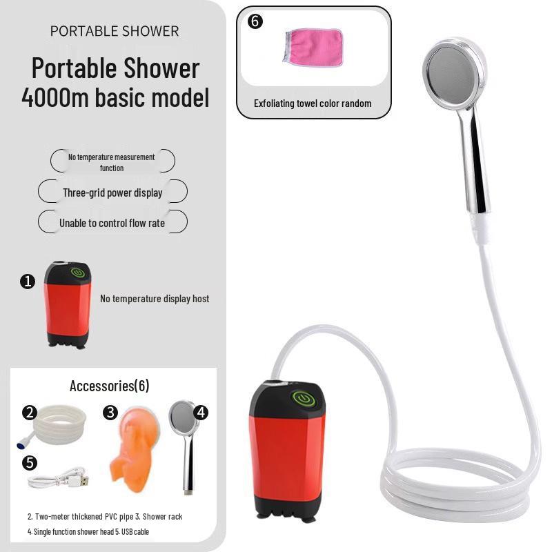 Portable Electric Shower for Outdoor Bathing, Construction Sites, Dormitories, and Rural Homes.