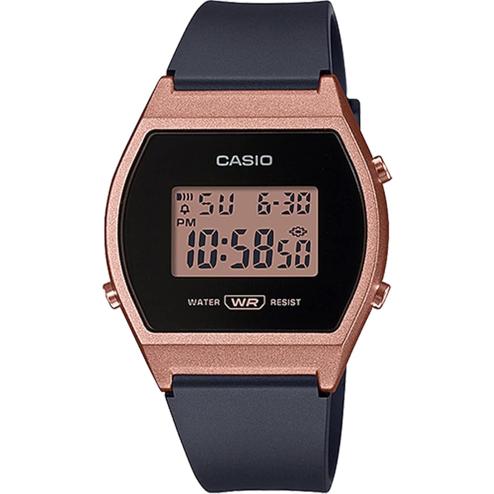 Casio Standard Digital Women s Watch LW-204-1A Black Rose Gold Color Imported Model