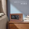 TOPINCN Flip Clock Retro Desktop Ornament, 24-Hour Display, Wooden Table Clock