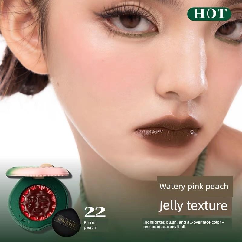 Girlcult Miaowu Blush Shimmering Black Fortune Doll Matte Highlighting Color Contouring Color Plumping Color Peach Color