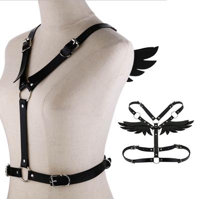 Frauen Gothic Sexy Leder Engel Körper Harness Gürtel Engel Flügel Harness Taille Gürtel