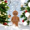 IQ Iconic Gingerbread Man Keychain LED Keychain Light Building Blocks Toy Doll Articulated Minifigure