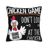 Decorative Pillowcases Chicken Game Dont Look At The Chicken Product Living Room  Pillow Case Cover Zipper Multiple Sizes