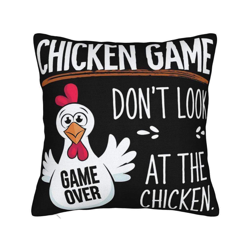 Decorative Pillowcases Chicken Game Dont Look At The Chicken Product Living Room Pillow Case Cover Zipper Multiple Sizes