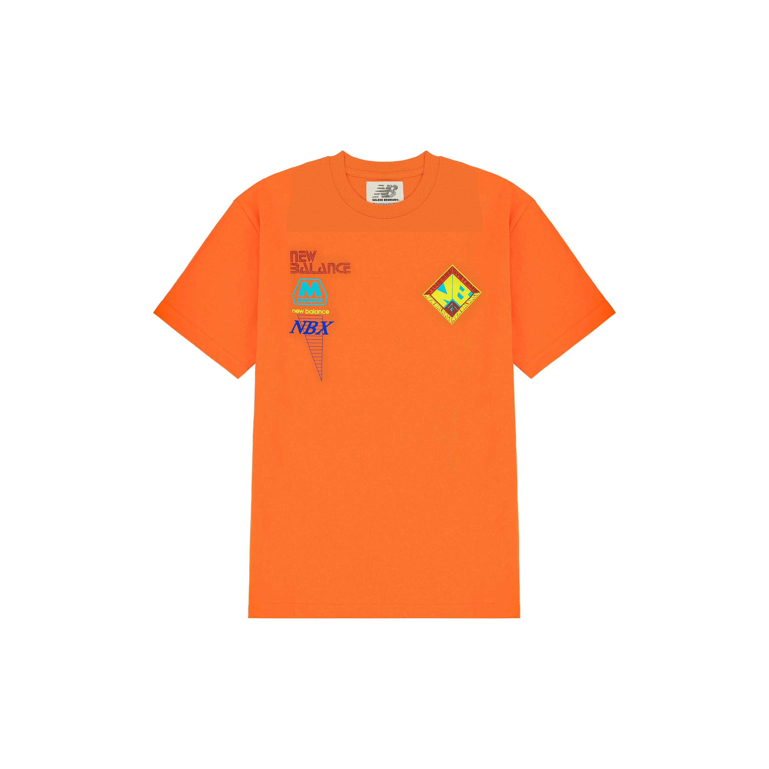 New Balance x Salehe Bembury Unisex Printing Logo Round-neck Tee Orange MT11563-VRO M