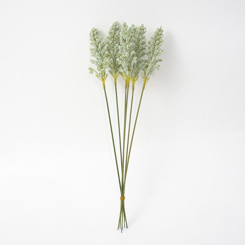 

Artificial Wheat Ear Bouquets Fresh Style Plastic Dried Flower Floral Arrangement Material for Photography Props Home Decor світло-зелений колір