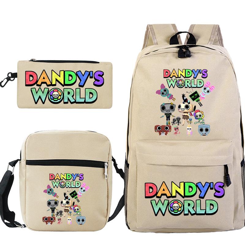 Dandy's world hot-selling children's backpack set, primary and secondary school bag, shoulder bag, casual pencil bag.