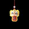 Brocade Lion Dance Embroidered Pendant Chinese Style Car Hanging Ornaments  Festive Accessory