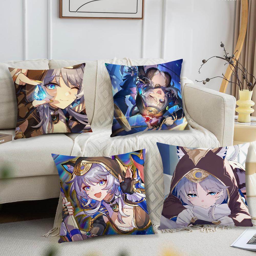 Game Cute Honkai Star Rail Cipher Cushion Cover Comfortable Soft Pillow Case for Sofa Living Room Home  Decor Protective Covers