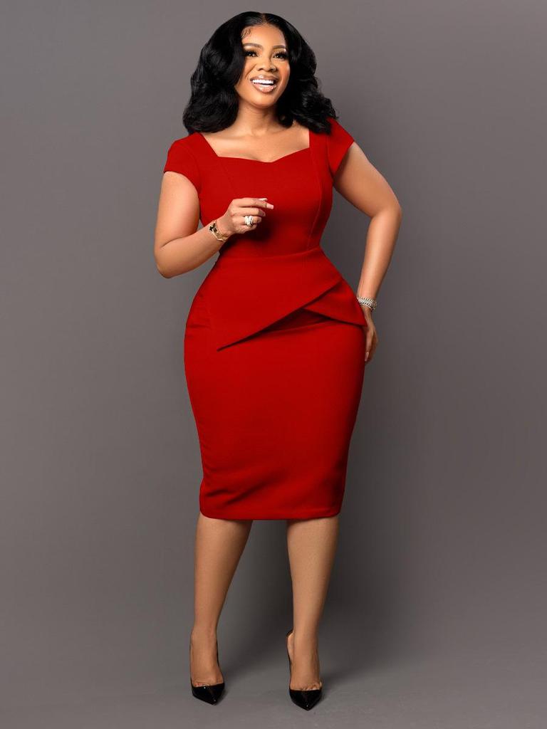 knee length dresses for ladies PRETTYGARDEN Work Dresses for Women Spring Business Formal Short Dress main image 1