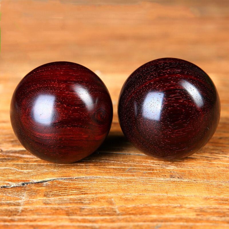 Rosewood Hand-Carved Fitness Balls - Antique Craft Gift for Middle-Aged & Elderly.