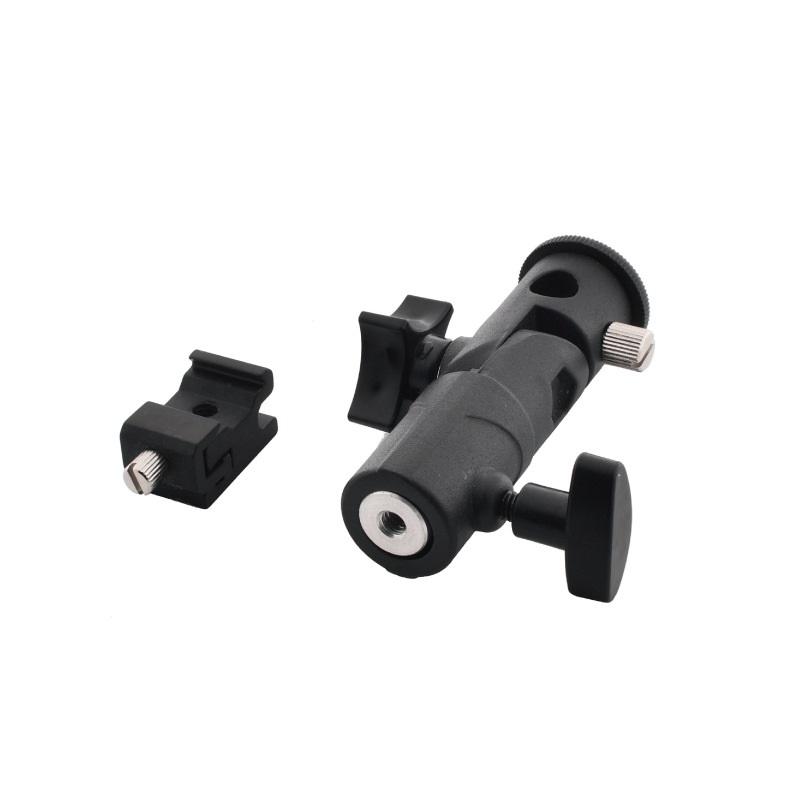 

Профессиональный универсальный E-тип крепление для накамерной вспышки спидлайт, поворотный кронштейн для стойки с держателем для зонта для Canon Nikon чёрный