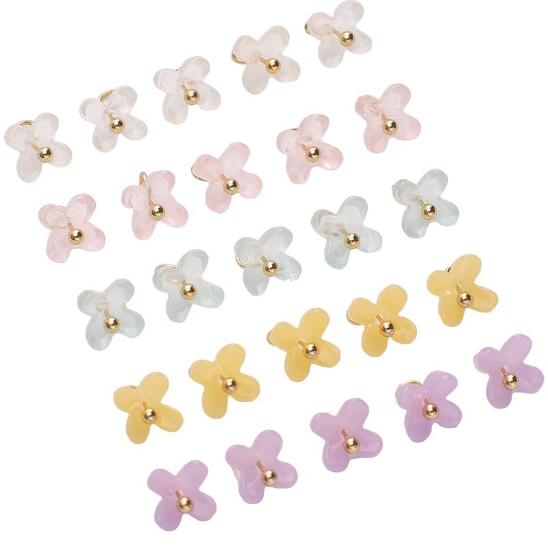 5Pcs Resin Osmanthus Pendant Charms For DIY Handmade Jewelry Making Finding Gifts