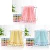 Premium Cotton Thick Absorbent Face Towel Soft Washcloth For Home Use In Blue Yellow And Pink