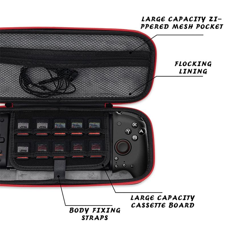 Storage Bag Fit for Switch OLED Console Controller Travel Handheld Portable Carrying for Case with Card Slot Game Handba
