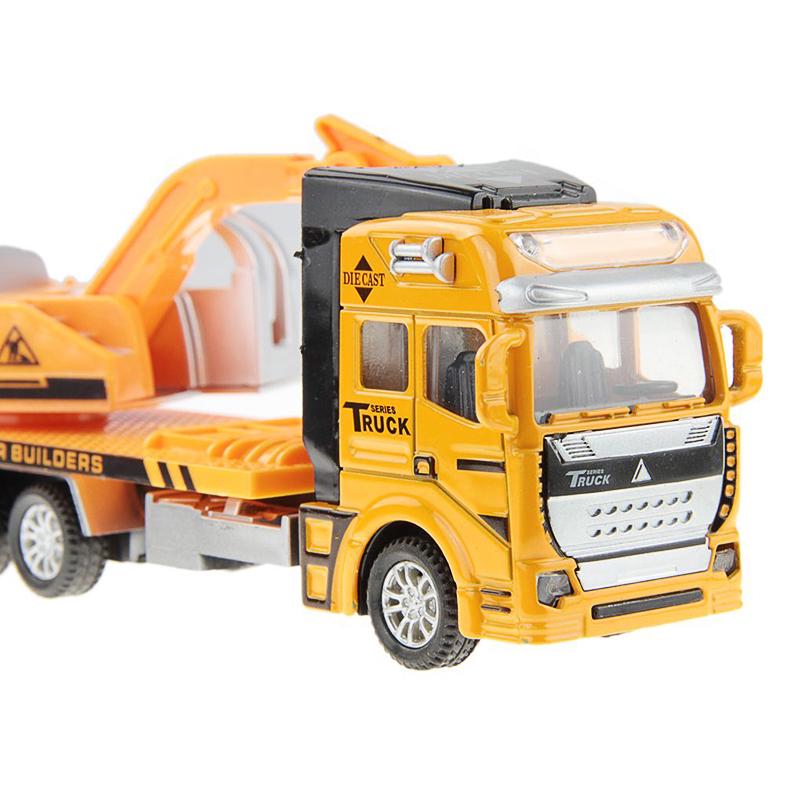 1:48 Pull Back Alloy ABS Metal Car Model Construction Trucks Toy Diecast Vehicle for Kids