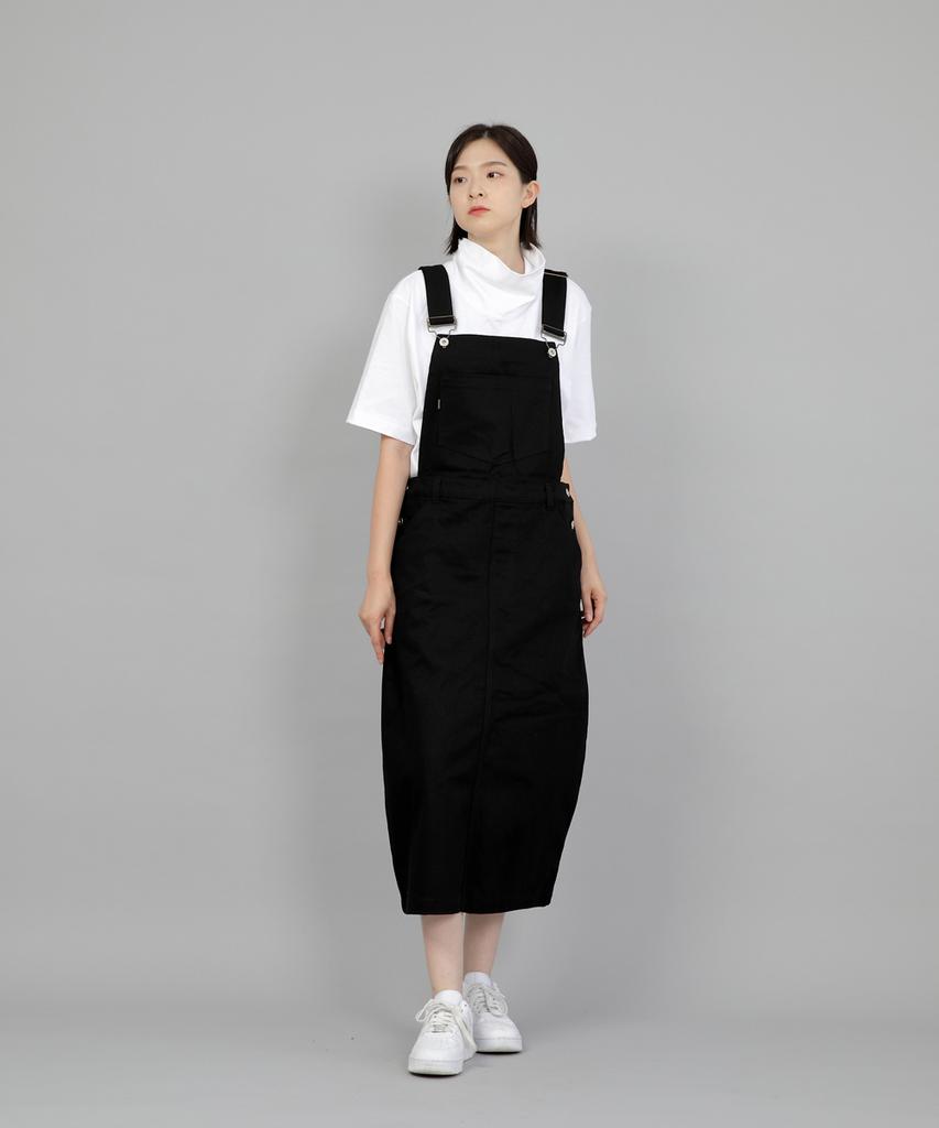 Seinteukeulu Wide Dome Overalls Skirt Wds-611 Black