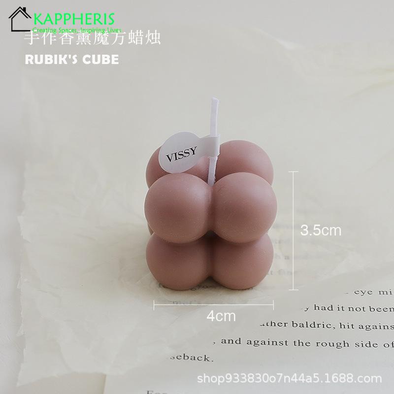 Decorative Aromatic Candles Mini Rubik's Cube Scented Candles Colored Fragance Candle Decoration for Home