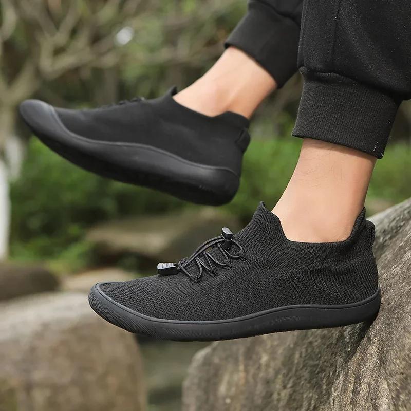 Men Wide Toe Walking Shoes Women Comfortable Barefoot Casual Footwear New Flat Light Weight Sports Zapatillas Couple Size 36-46