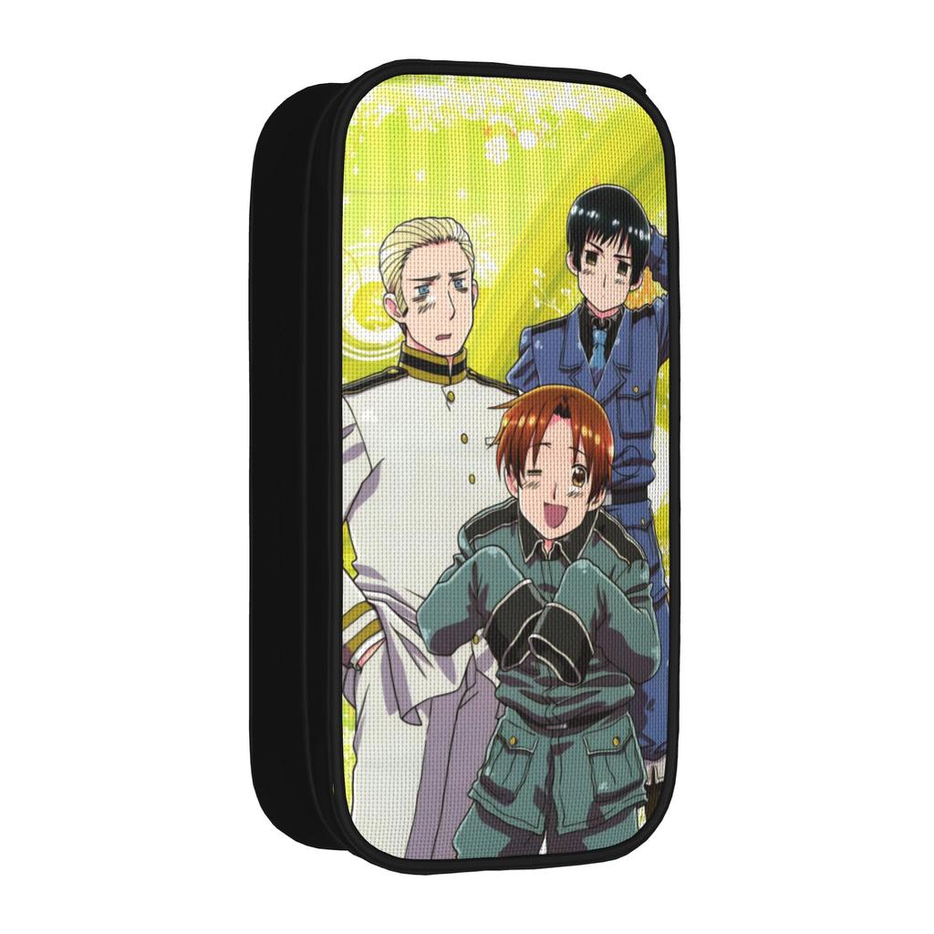 Hetalias Axis Powers Pencil Cases Classic Pen Bag Girls Boys Large Storage School Supplies Zipper Pencilcases