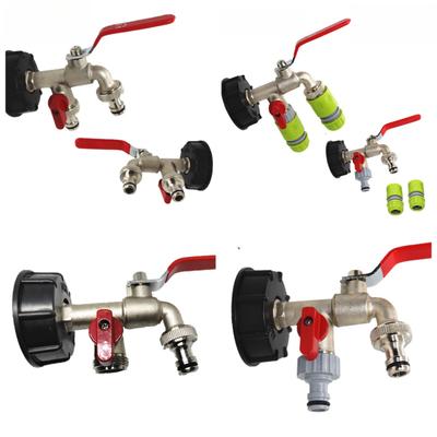 Adaptor IBC S60*6 Filet Gros x 16mm 1/2'' 3/4'' Robinet Sferic de Închidere Rezervor Apă Robinet Furtun Grădină Conector Robinet Butoi Tonă