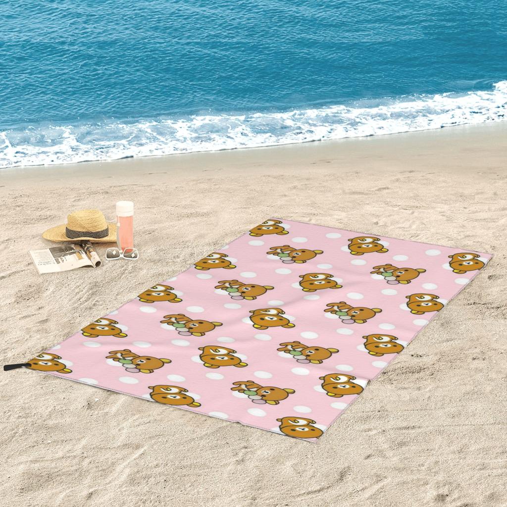Lazy Bear Rilakkuma Beach Towel Soft Microfiber Quick Dry Absorbent Quick Towels For Swimming